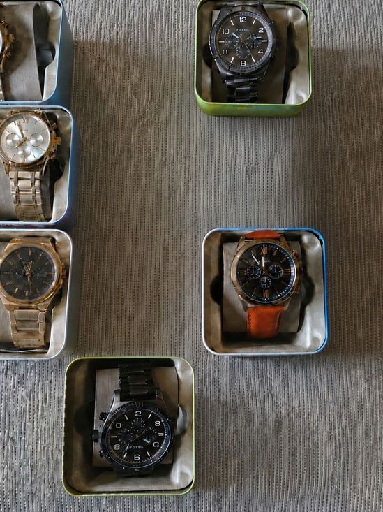 Fossil Other - Fossil Black and Brown Leather Chronograph Watch